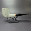 MBSD Meerschaum Deluxe XL Rustic Panel Block Meerschaum Pipe, Briar-Mortise, New - Image 2