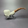 MBSD Meerschaum Deluxe Smooth Acorn Block Meerschaum Pipe, Briar-Mortise, New, 9mm - Image 2