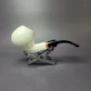 MBSD Meerschaum Deluxe Smooth Egg Block Meerschaum Pipe, Briar-Mortise, New - Image 2