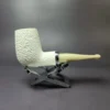 MBSD Meerschaum Silver Reverse Calabash Billiard Block Meerschaum Pipe, New - Image 3