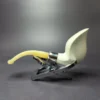 MBSD Meerschaum Silver Smooth Cobra Block Meerschaum Pipe, New - Image 3