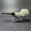 MBSD Meerschaum Deluxe Smooth Bullcap Block Meerschaum Pipe, Briar-Mortise, New - Image 3