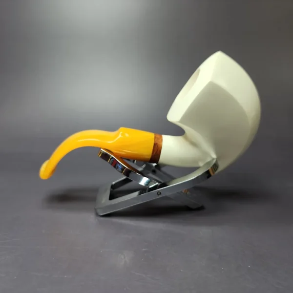MBSD Meerschaum Deluxe Panel Pickaxe Block Meerschaum Pipe, Briar-Mortise, New - Image 3