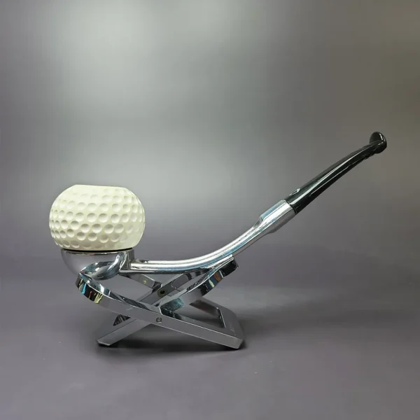Falcon Chrome Dental with MBSD Meerschaum Block Meerschaum Bowl Pipe, New - Image 3