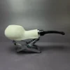 MBSD Meerschaum Silver Rustic Author Block Meerschaum Pipe, New - Image 3
