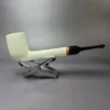 MBSD Meerschaum Deluxe Smooth XL Lovat Block Meerschaum Pipe, Briar-Mortise, New - Image 3