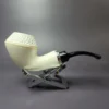 MBSD Meerschaum Silver Reverse Calabash Rhodesian Block Meerschaum Pipe, New - Image 3