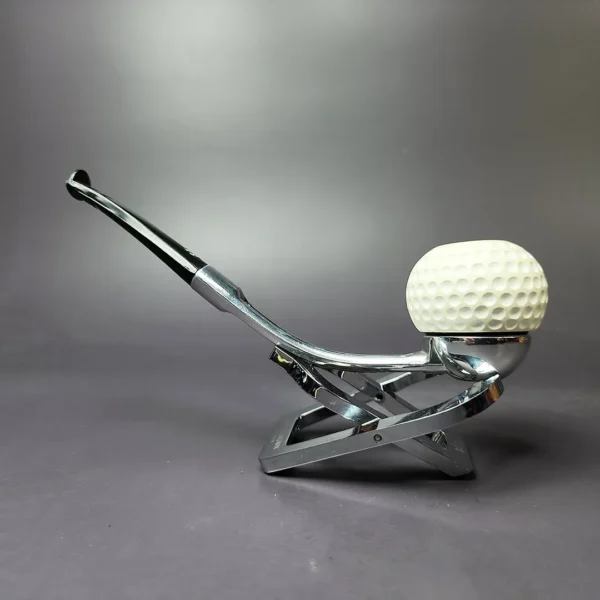 Falcon Chrome Dental with MBSD Meerschaum Block Meerschaum Bowl Pipe, New - Image 4