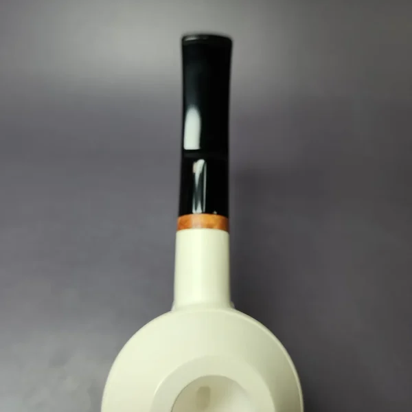 MBSD Meerschaum Deluxe Bullcap Block Meerschaum Pipe, Briar-Mortise, New - Image 6