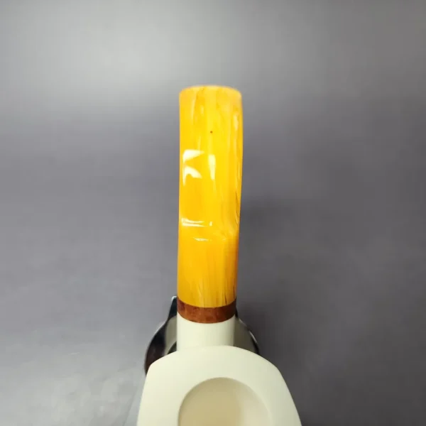 MBSD Meerschaum Deluxe Panel Pickaxe Block Meerschaum Pipe, Briar-Mortise, New - Image 6