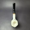 MBSD Meerschaum Deluxe XL Rustic Panel Block Meerschaum Pipe, Briar-Mortise, New - Image 6