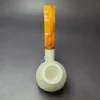 MBSD Meerschaum Deluxe Smooth Rhodesian Block Meerschaum Pipe, Briar-Mortise, New - Image 7
