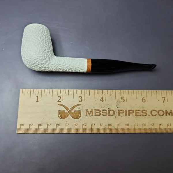 MBSD Meerschaum Deluxe Rustic Brandy Block Meerschaum Pipe, Briar-Mortise, New - Image 7