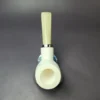 MBSD Meerschaum Silver Reverse Calabash Billiard Block Meerschaum Pipe, New - Image 8