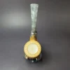 MBSD Meerschaum Silver Lattice Carved Oom Paul Block Meerschaum Pipe, New - Image 8