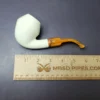 MBSD Meerschaum Deluxe Smooth Rhodesian Block Meerschaum Pipe, Briar-Mortise, New - Image 8
