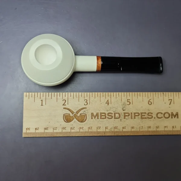 MBSD Meerschaum Deluxe Bullcap Block Meerschaum Pipe, Briar-Mortise, New - Image 8