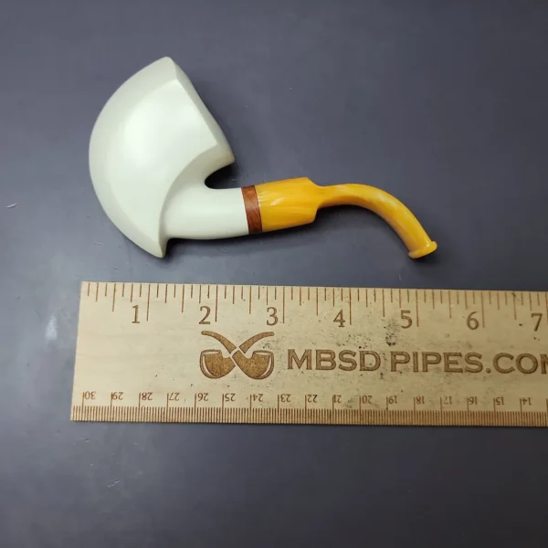 MBSD Meerschaum Deluxe Panel Pickaxe Block Meerschaum Pipe, Briar-Mortise, New - Image 8