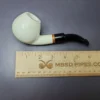 MBSD Meerschaum Deluxe Smooth Egg Block Meerschaum Pipe, Briar-Mortise, New - Image 8