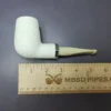 MBSD Meerschaum Silver Reverse Calabash Billiard Block Meerschaum Pipe, New - Image 9