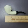 MBSD Meerschaum Silver Reverse Calabash Rhodesian Block Meerschaum Pipe, New - Image 9