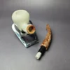 MBSD Meerschaum Deluxe Smooth Acorn Block Meerschaum Pipe, Briar-Mortise, New, 9mm - Image 10