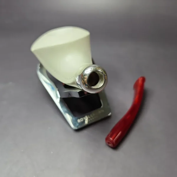 MBSD Meerschaum Silver Lattice Whale Block Meerschaum Pipe, New - Image 11