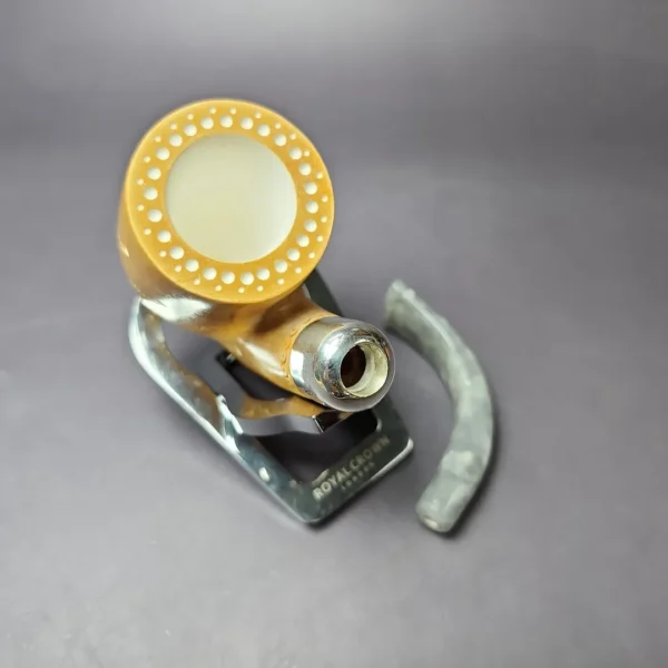 MBSD Meerschaum Silver Lattice Carved Oom Paul Block Meerschaum Pipe, New - Image 11