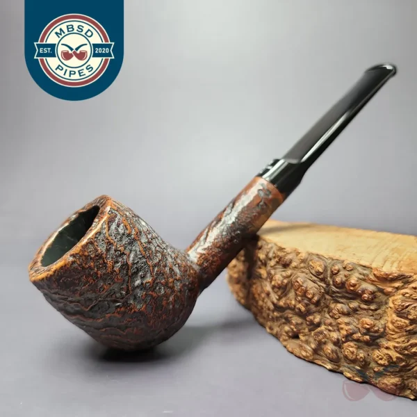 Barling King 6199 Sandblasted Billiard Estate Briar Pipe, English Estates