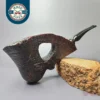 Burl King Sandblasted Magnum Freehand Estate Briar Pipe, Other Estates