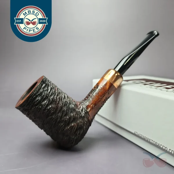 4th Generation (by Ascorti) Forza Grappa 1882 Rusticated Stack Estate Briar Pipe, Unsmoked