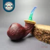 Mina Pipes Sandblasted Danish Apple w/ Olivewood Estate Briar Pipe, Unsmoked
