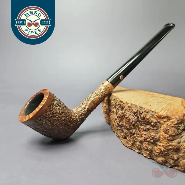 The Dunsboro Pipe by Marxman Rusticated Billiard Estate Briar Pipe, American Estates