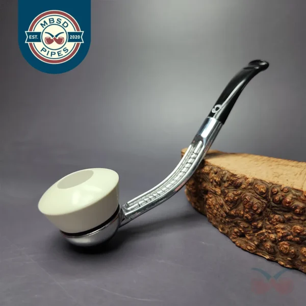 Falcon Standard Multipurpose w/ MBSD Meerschaum Dublin Block Meerschaum Bowl Pipe, New
