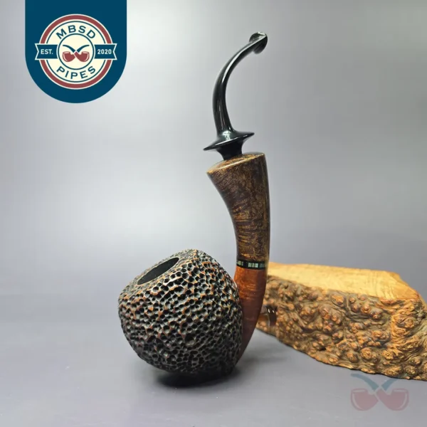 Moonlight Pipes "Sprouting Seed" Handmade Briar Pipe, New