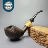 HS Studio Sandblasted Egg w/Boxwood Estate Briar Pipe, Unsmoked