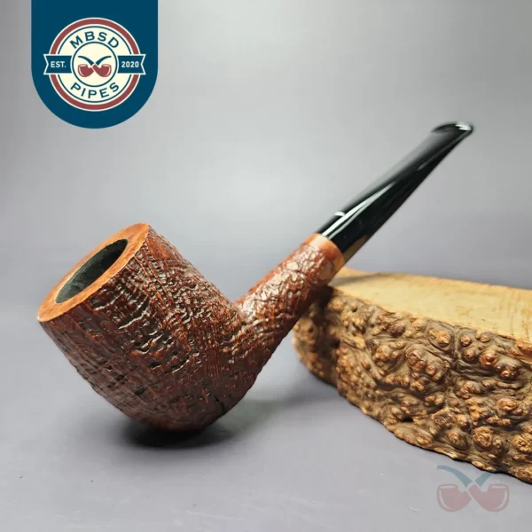 Baldo Baldi Sandblasted Billiard Estate Briar Pipe, Italian Estates