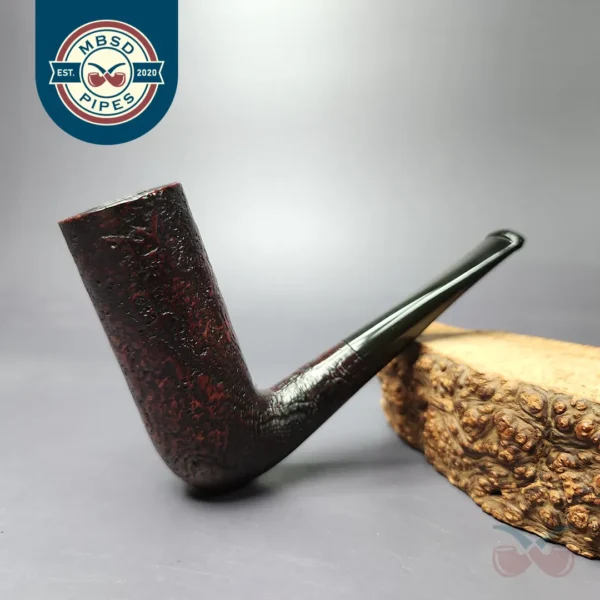 Tsuge Topper Sandblasted "Chimney" Stack Estate Briar Pipe, Japanese Estates