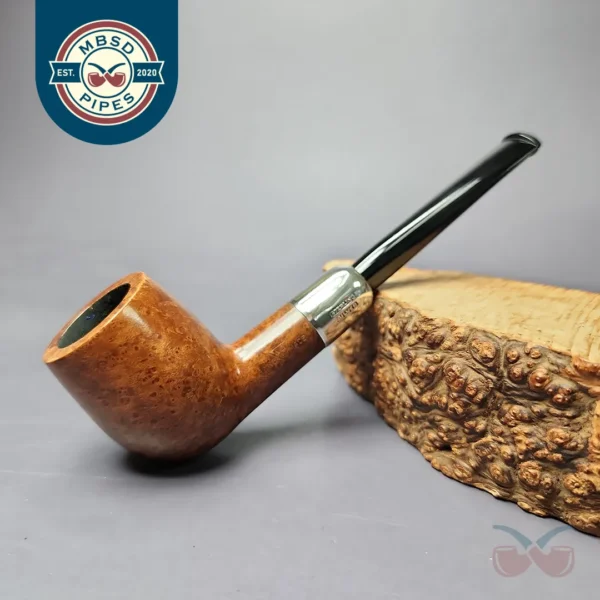 WDC Sterling Hand Made Army Mount Billiard Estate Briar Pipe, American Estates