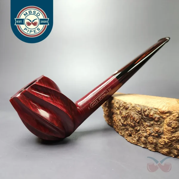James Upshall S Grade EXL Spiral Billiard Estate Briar Pipe, English Estates