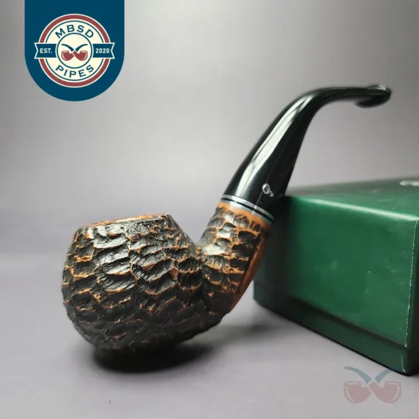Peterson Dublin Filter XL02 Rusticated Apple Briar Pipe, Fishtail, New, 9mm