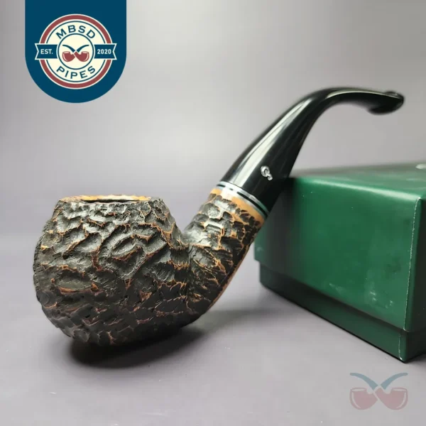Peterson Dublin Filter XL02 Rusticated Apple Briar Pipe, Fishtail, New, 9mm