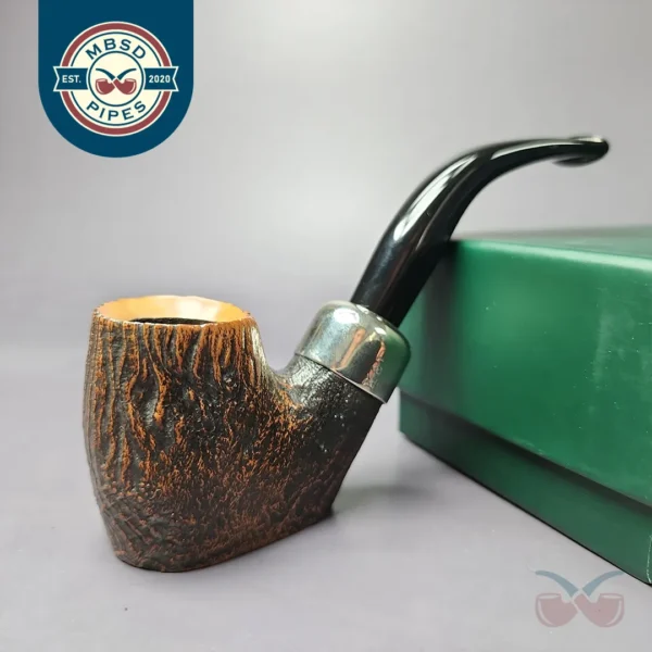 Peterson Arklow 304 Sandblasted Oom Paul Sitter Briar Pipe, New