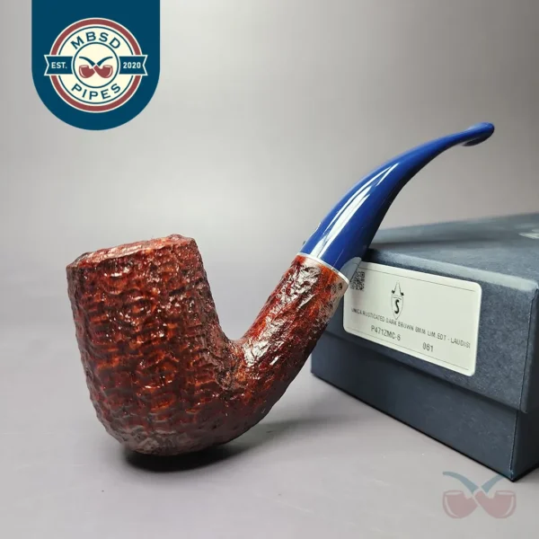 Savinelli Unica U61 Rusticated Bent Billiard Briar Pipe, 6mm, New