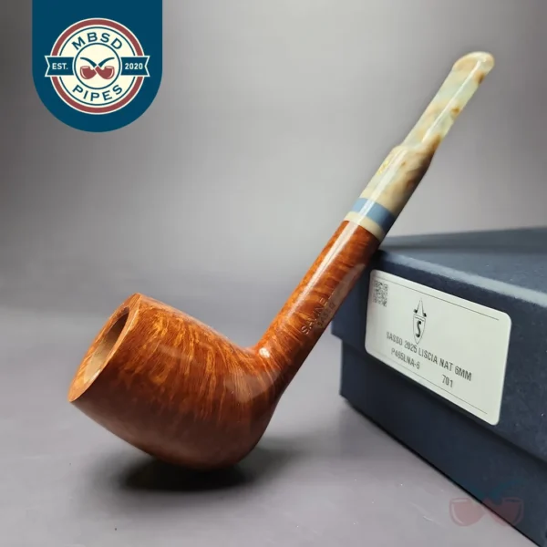 Savinelli Sasso 701 Smooth Lovat Briar Pipe, 6mm, New