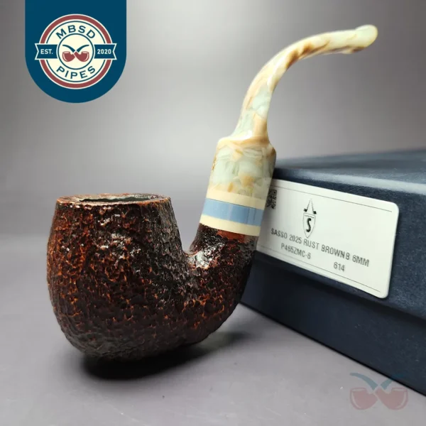 Savinelli Sasso 614 Rusticated Oom Paul Briar Pipe, New, 6mm