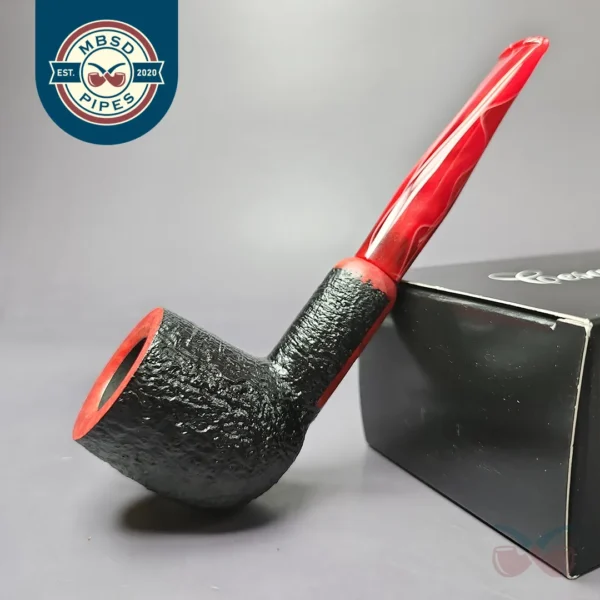 Cesare Barontini Vulcano 01 Sandblasted Billiard Estate Briar Pipe, Unsmoked, 9mm