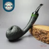 HS Studio Sandblasted Long Shank Acorn w/ Ebonite Estate Briar Pipe, Unsmoked
