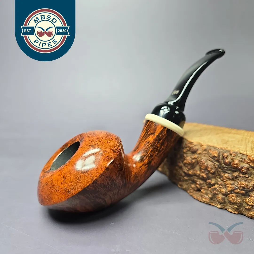 Stanwell N2 by Nanna Ivarsson Smooth Rhodesian Estate Briar Pipe, 9mm, Unsmoked