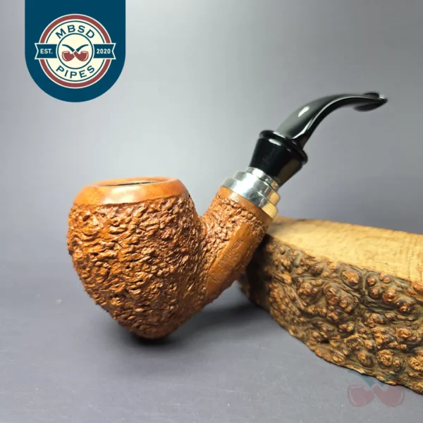 Rinaldo Skipper YYYY (3) Rusticated Acorn w/ Silver Estate Briar Pipe, Italian Estates